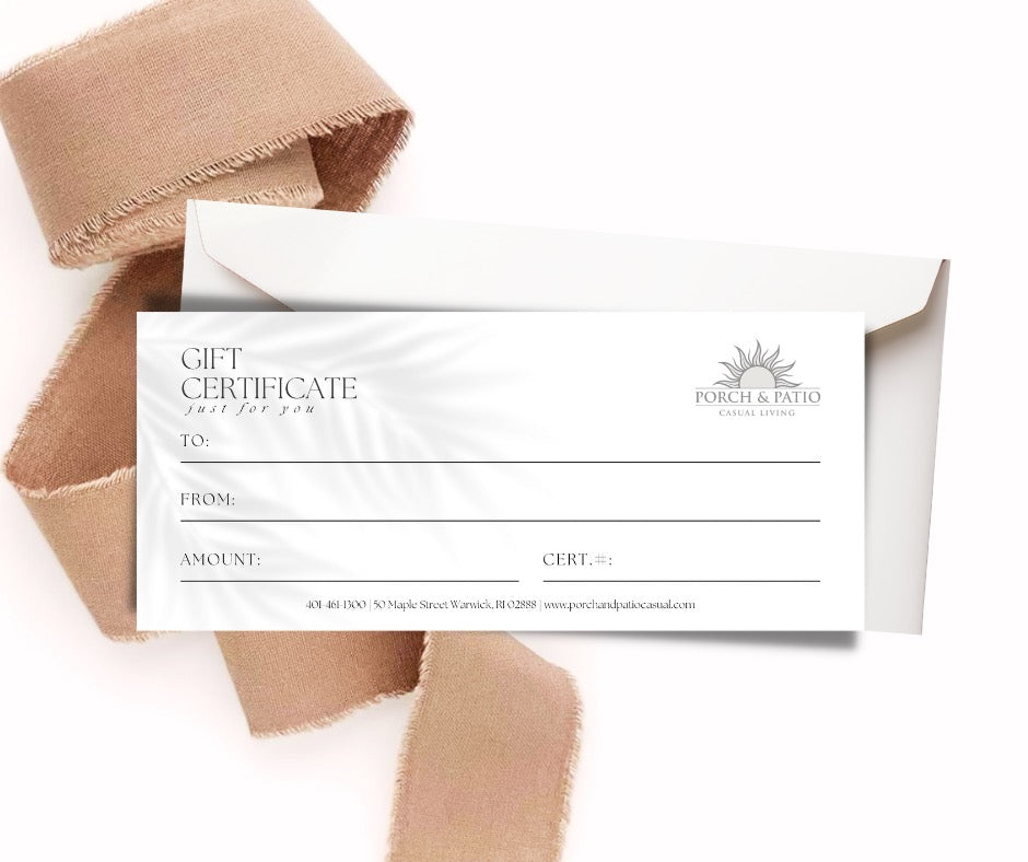 Email Gift Card Porch and Patio Casual Living Warwick, RI Porch