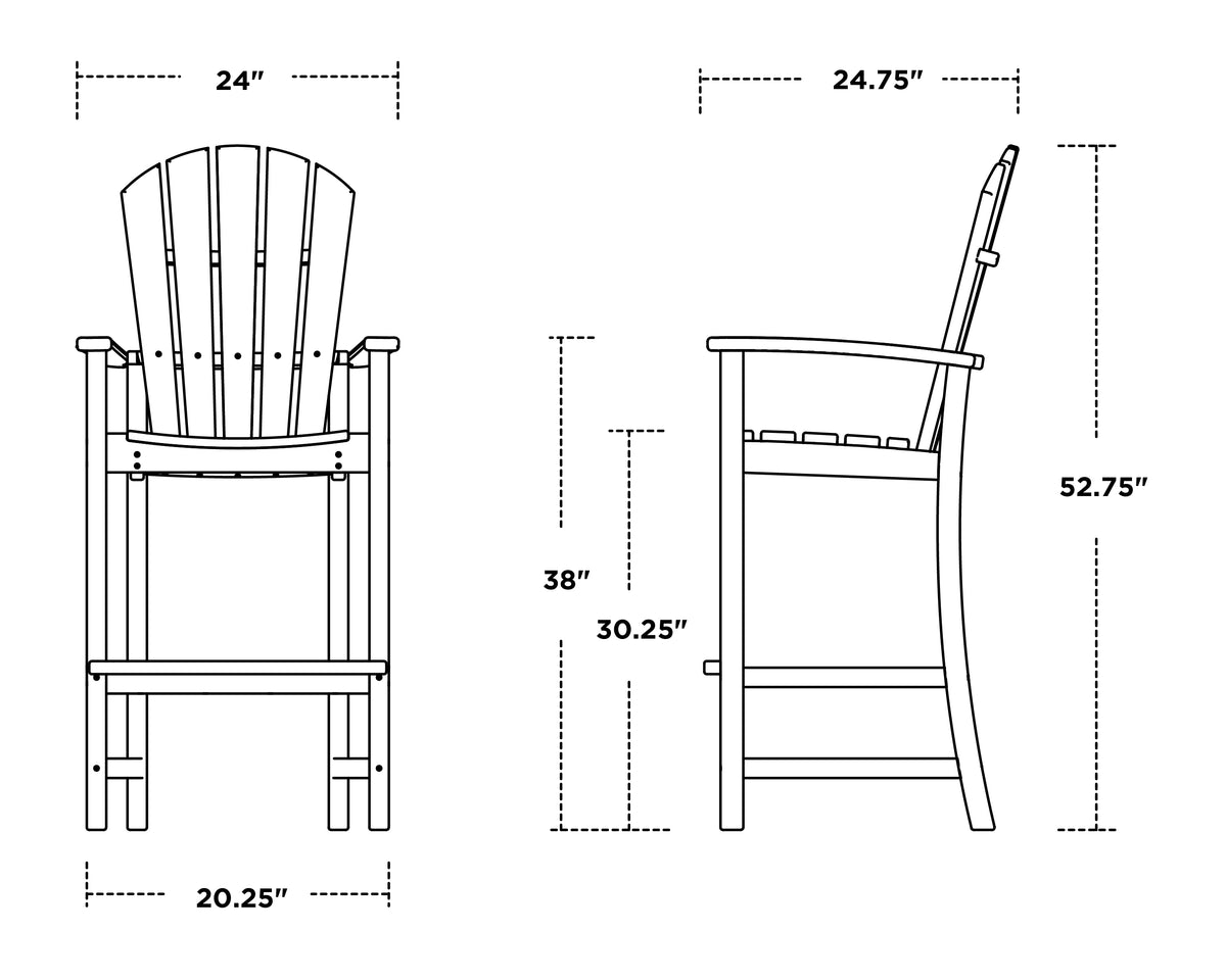 Palm Coast Bar Chair Porch and Patio Casual Living Porch & Patio