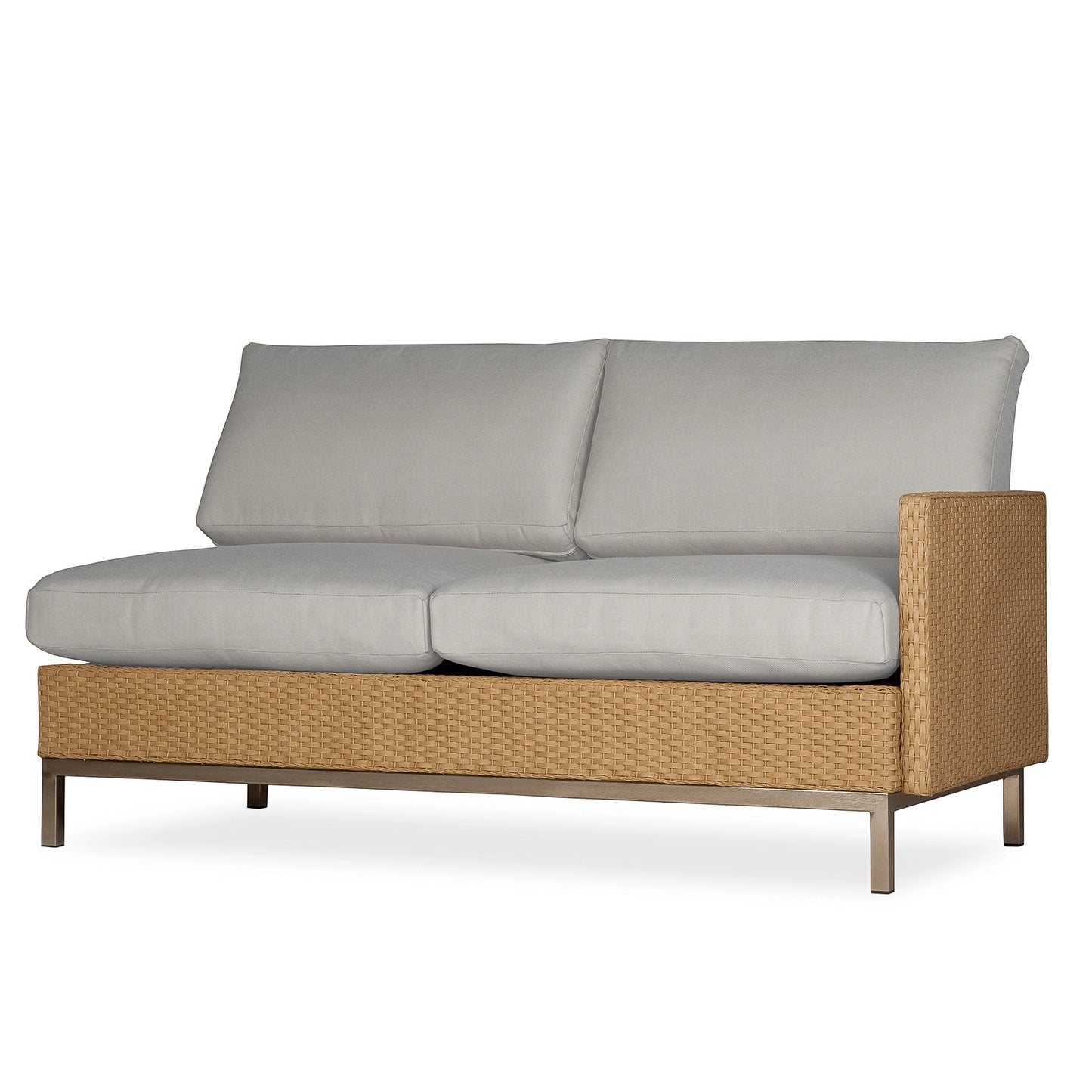 Elements Left Arm Settee with Loom Arm and Back