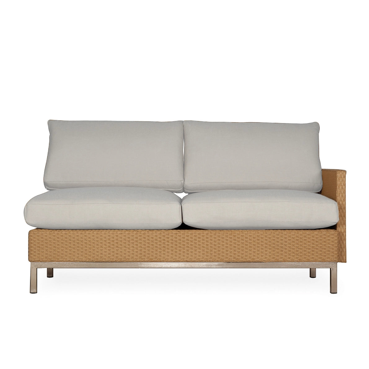 Elements Left Arm Settee with Loom Arm and Back