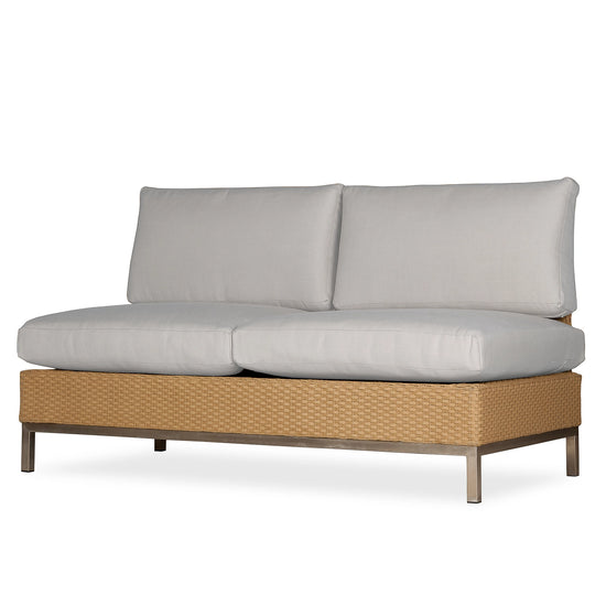 Elements Armless Settee with Loom Back