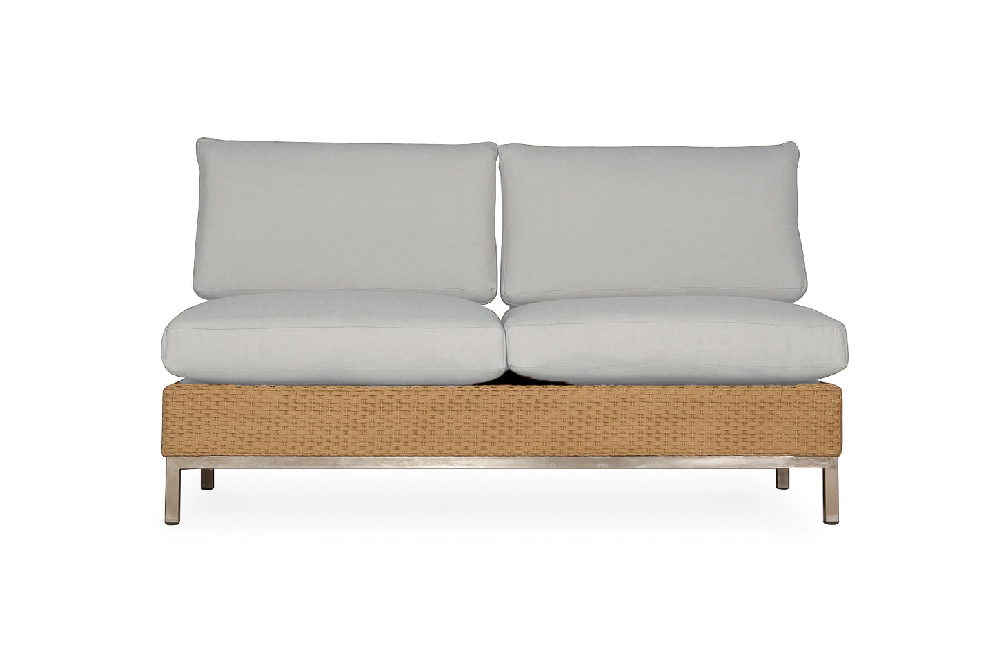 Elements Armless Settee with Loom Back