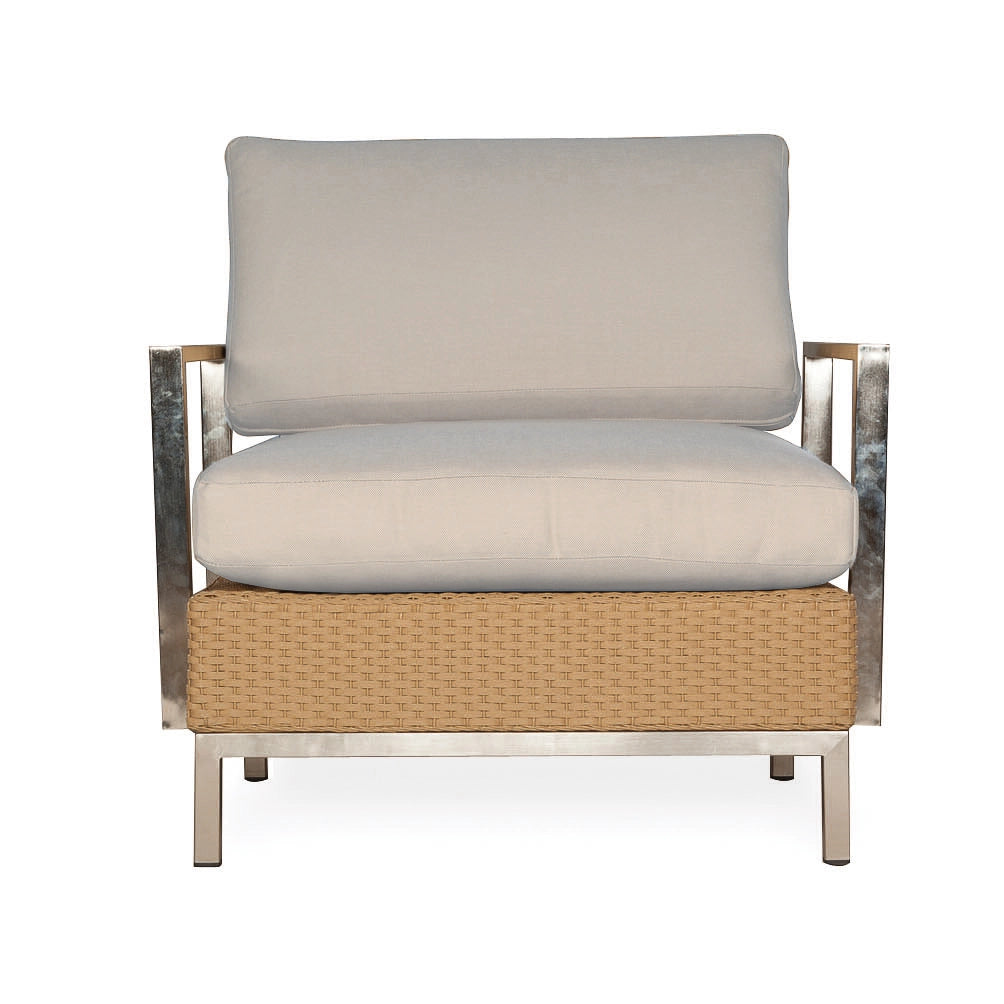 Elements Lounge Chair with Stainless Steel Arms and Back