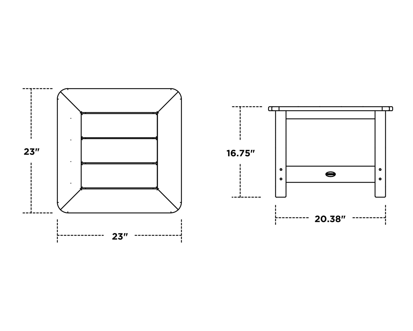 Harbour Slat End Table