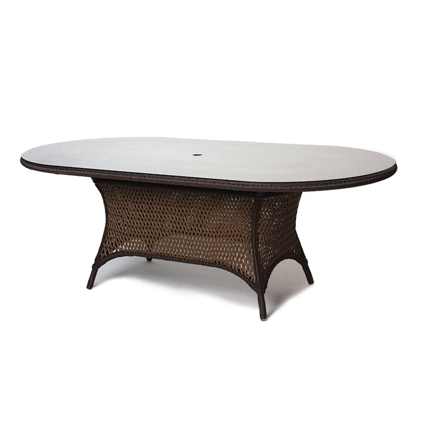 Grand Traverse 84" Oval Umbrella Dining Table