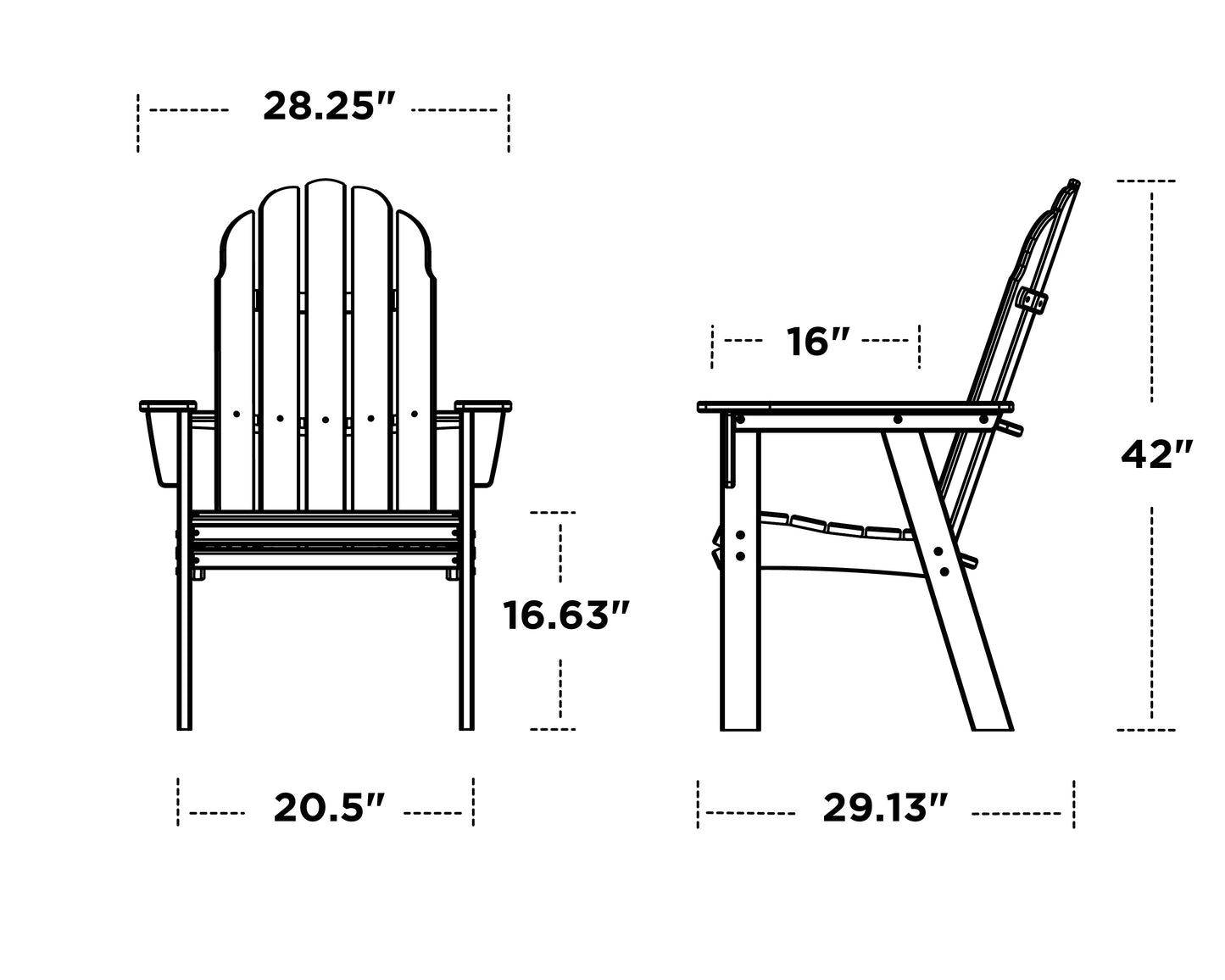 Vineyard Curveback Adirondack Dining Chair