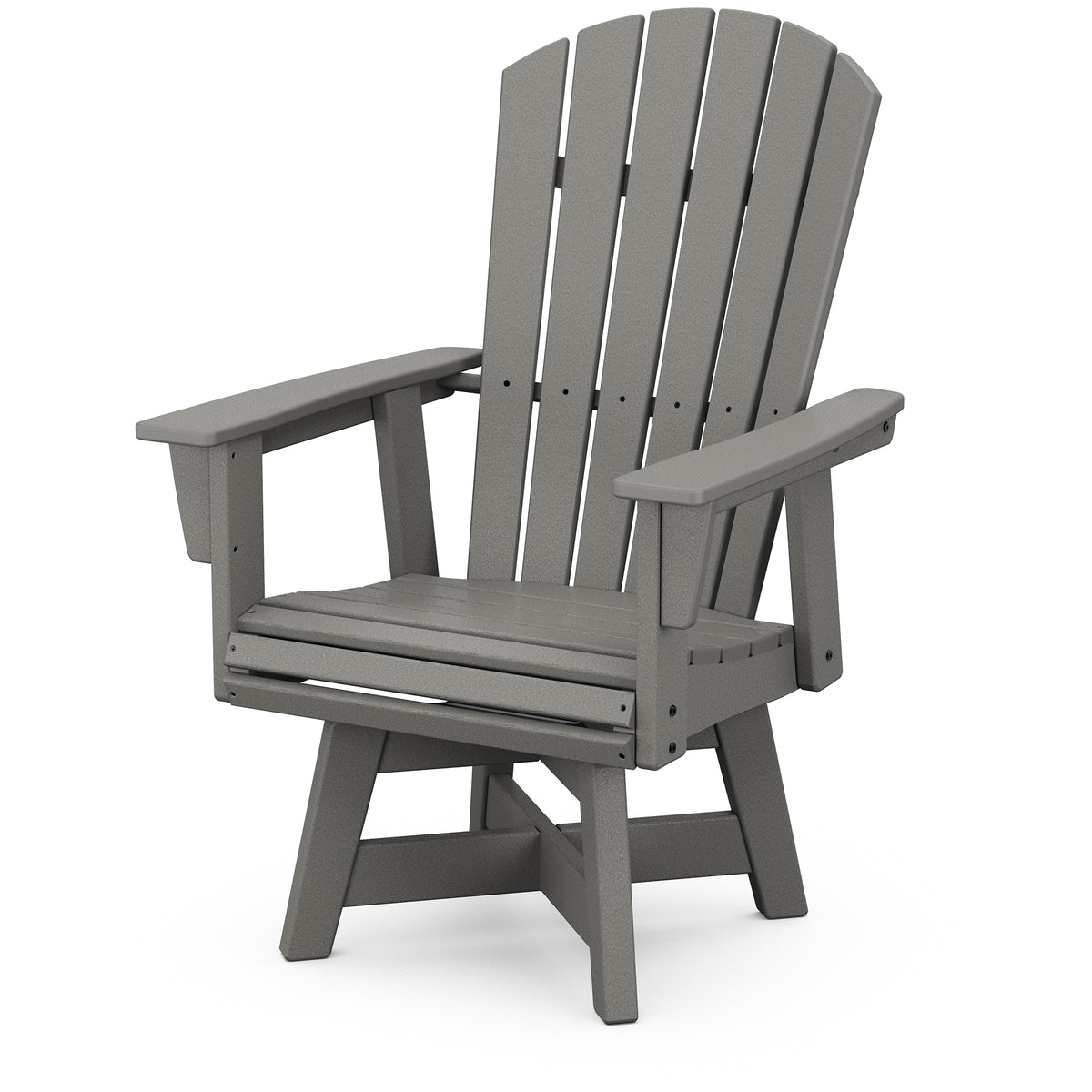 Nautical Curveback Adirondack Swivel Dining Chair Porch and Patio Casual Living Porch & Patio
