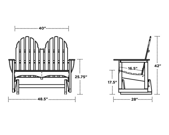 Classic Adirondack 48" Glider