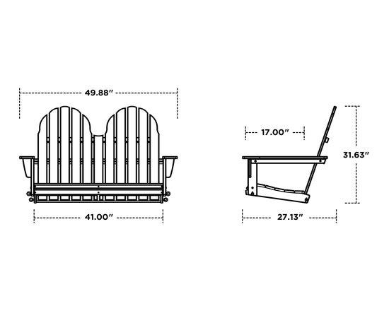 Vineyard Adirondack 48" Swing