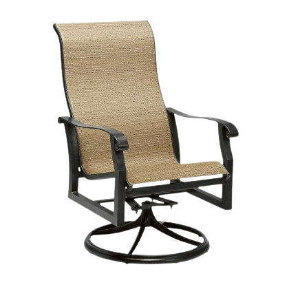 Cortland Sling High Back Swivel Rocker Dining Chair