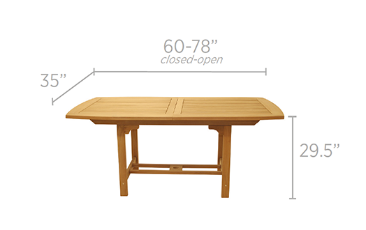 60/78" Family Rectangular Expansion Table