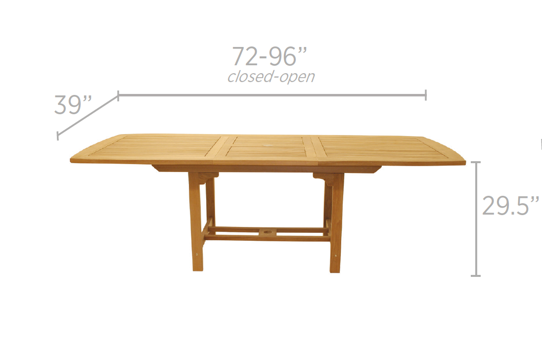 72/96" Family Rectangular Expansion Table