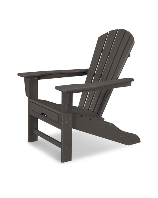 Palm Coast Adirondack Chair with Hideaway Ottoman Vintage Finish