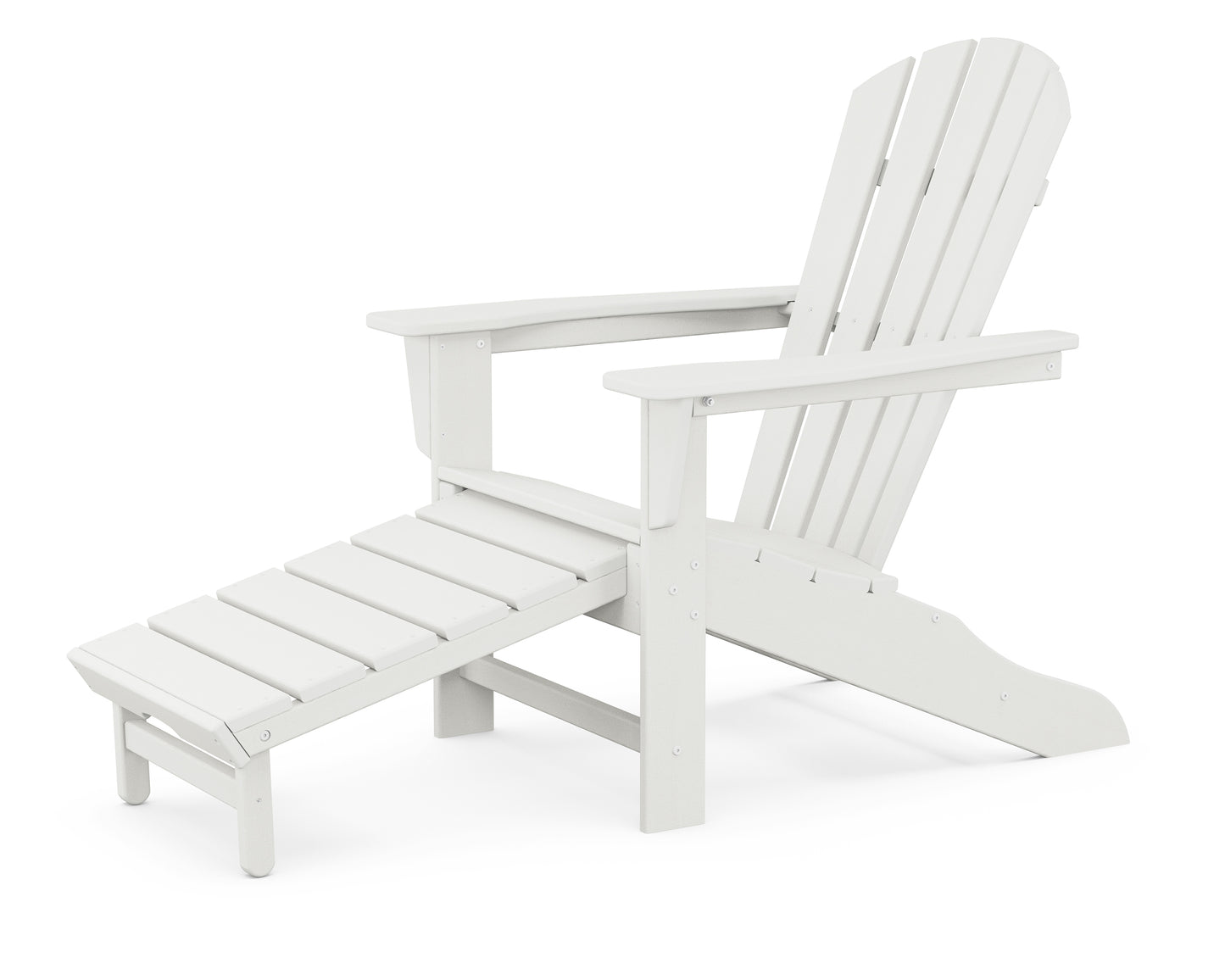 Palm Coast Adirondack Chair with Hideaway Ottoman Vintage Finish