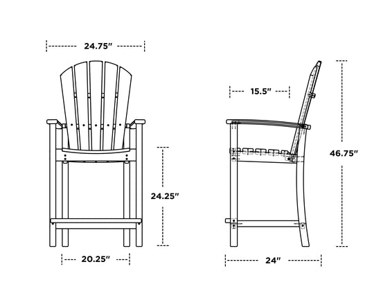 Palm Coast Counter Chair