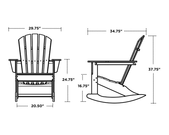 Palm Coast Adirondack Rocker