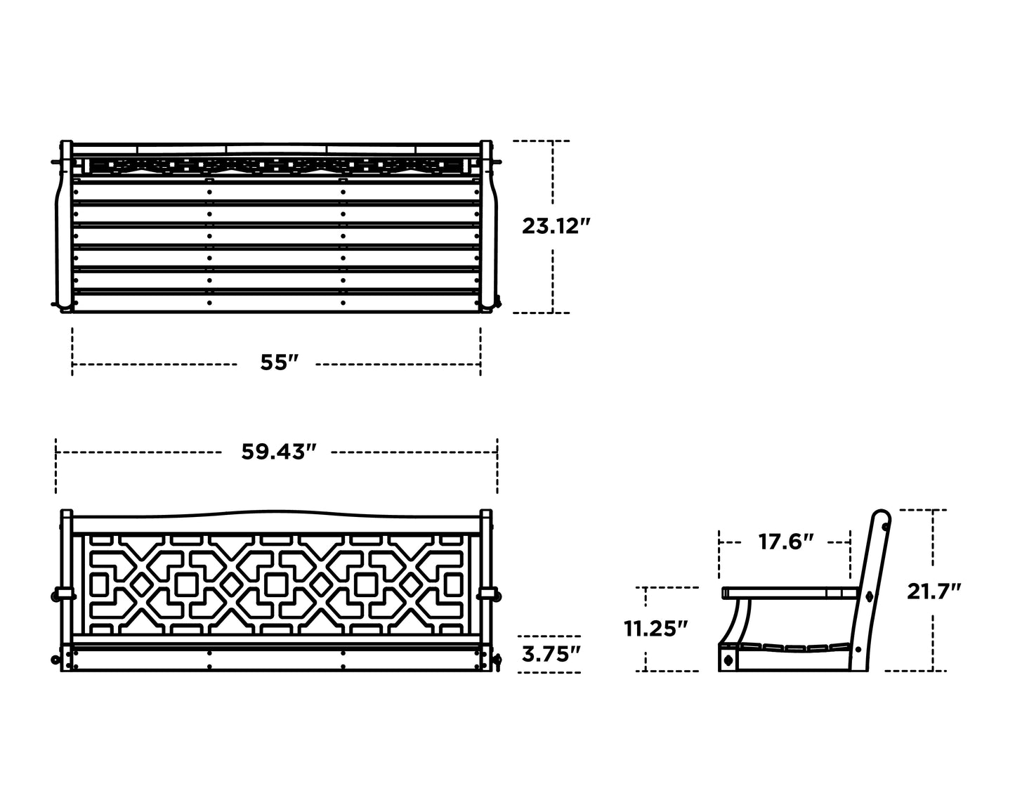 Chinoiserie 60” Swing