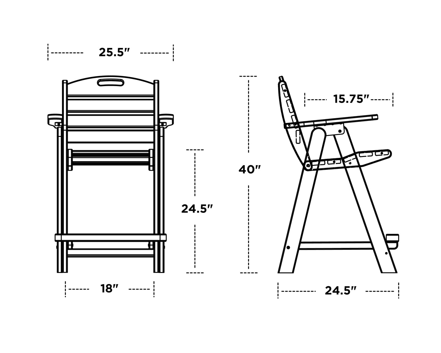 Nautical Counter Chair Vintage Finish