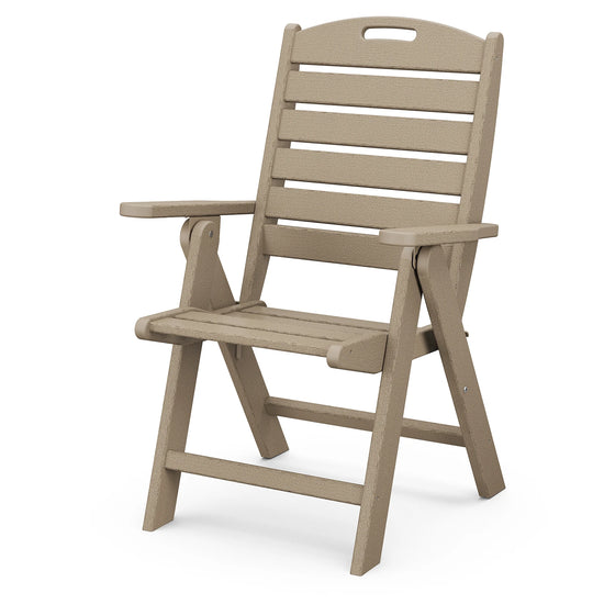 Nautical Folding Highback Chair in Vintage Finish