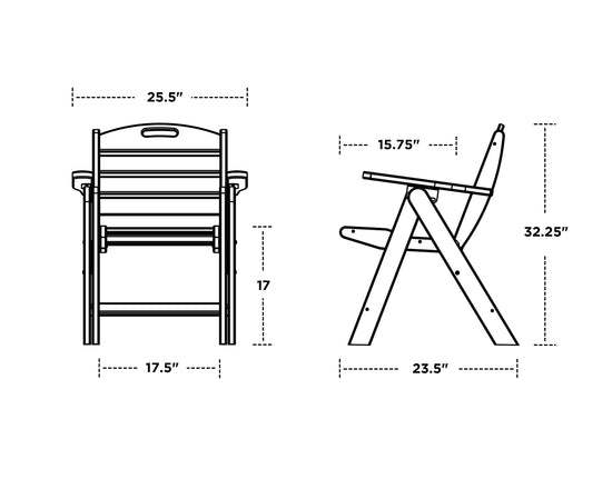 Nautical Folding Lowback Chair