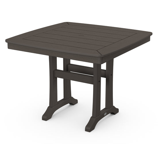 Nautical Trestle 37" Dining Table Vintage Finish