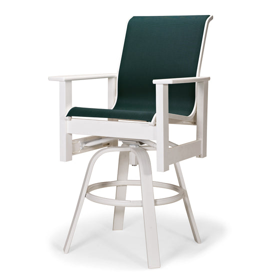 Leeward Sling Counter Height Swivel Arm Chair