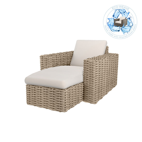 Mia Club Chair with Chaise Cushion