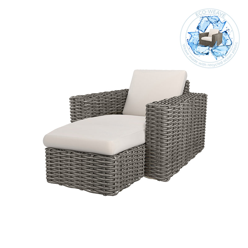 Mia Club Chair with Chaise Cushion