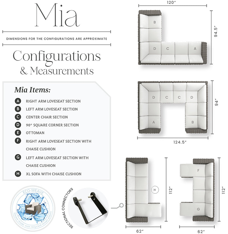 Mia 90° Corner Section