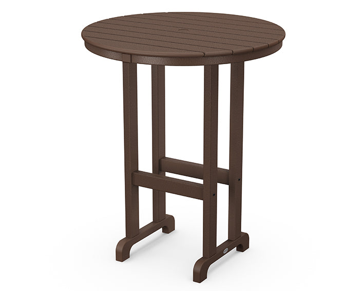 La Casa Café 36" Round Farmhouse Bar Table