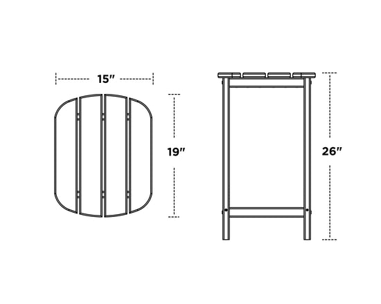 South Beach 26" Counter Side Table